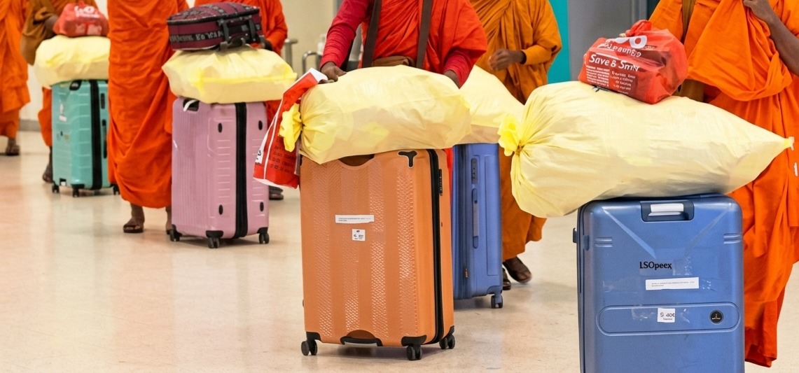 කටුනායකදි  චීවරධාරීන් 22 ක් අත්අඩංගුවට 