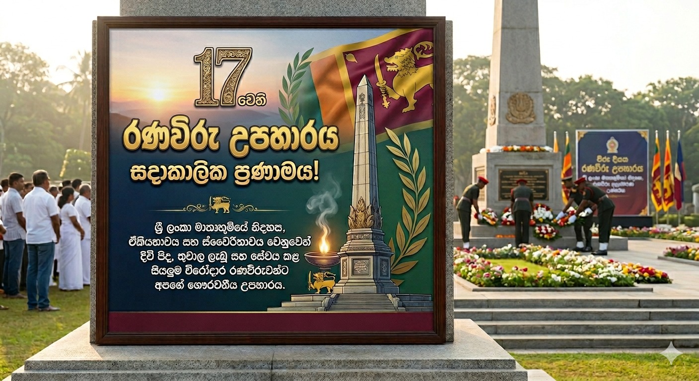 17 වැනි විරු දිනය – රට වෙනුවෙන් දිවි පිදූ අමරණීය වීරයන්ගේ සැමරුම 