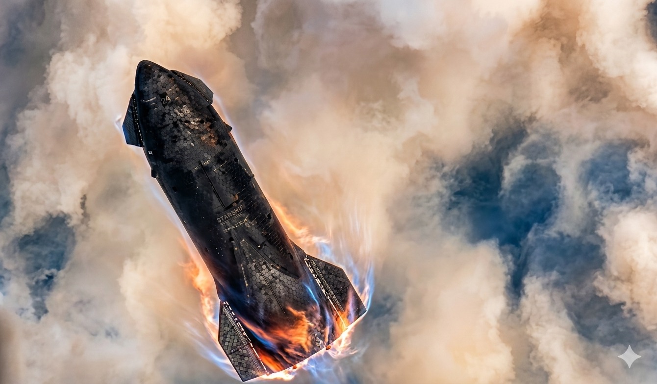 ගමනාන්තයට ළඟාවෙද්දී Starship රොකට්ටුව ගුවනේදී විනාශ වෙයි